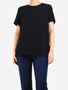 Proenza Schouler Black back knot crepe top - size UK 10