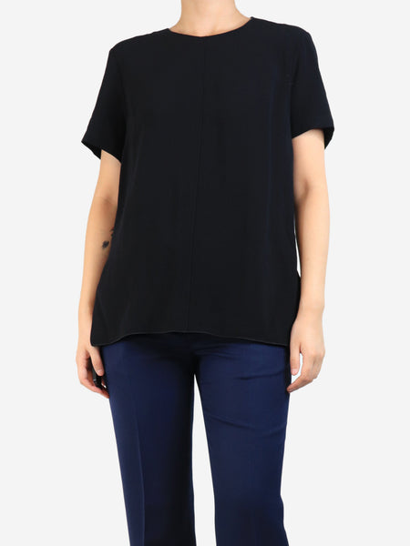 Black back knot crepe top - size UK 10 product image