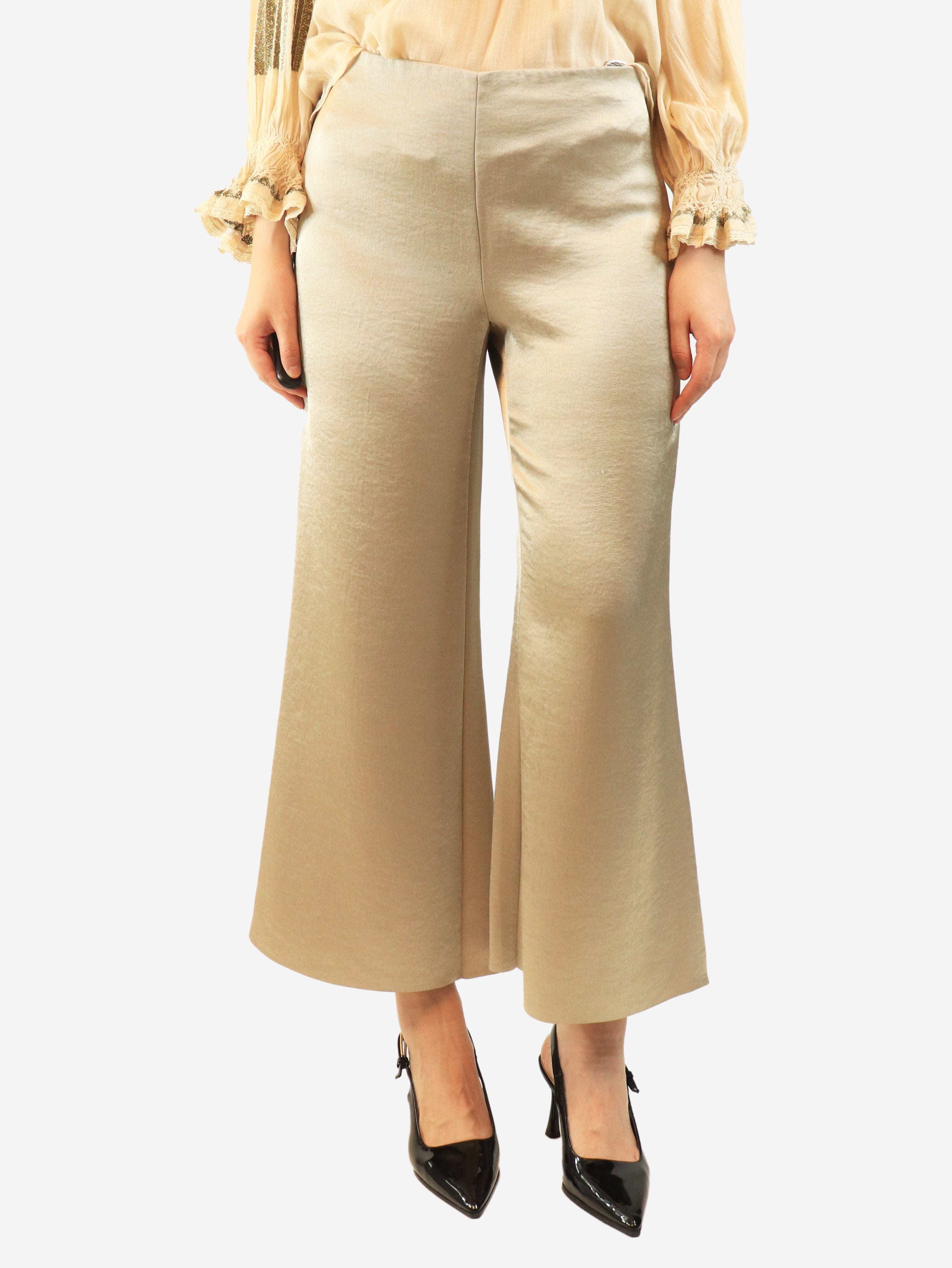 Champagne satin trousers - size UK 8 Trousers Vince 