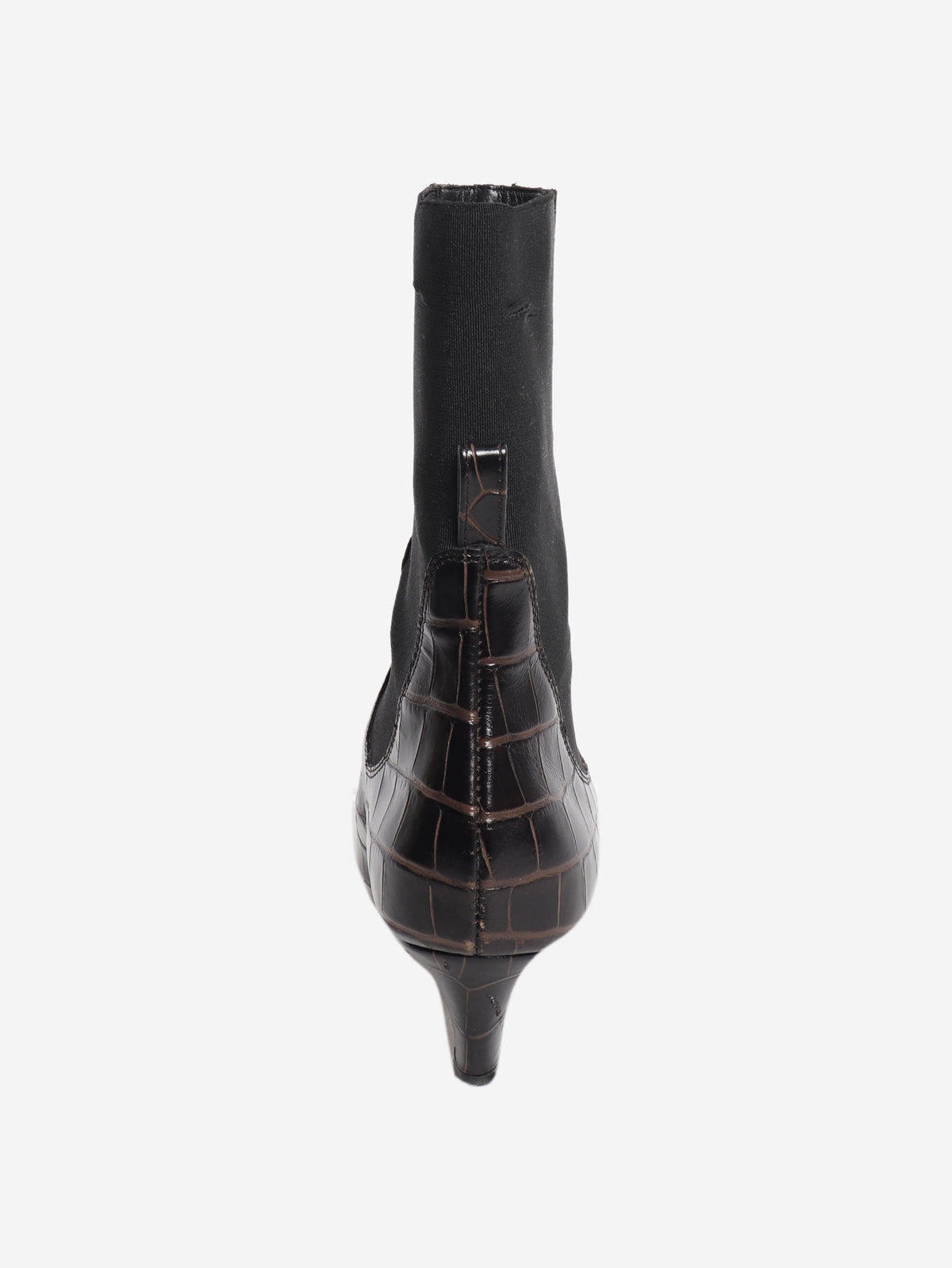 Dark brown croc-embossed ankle boots - size EU 38 Boots Toteme 