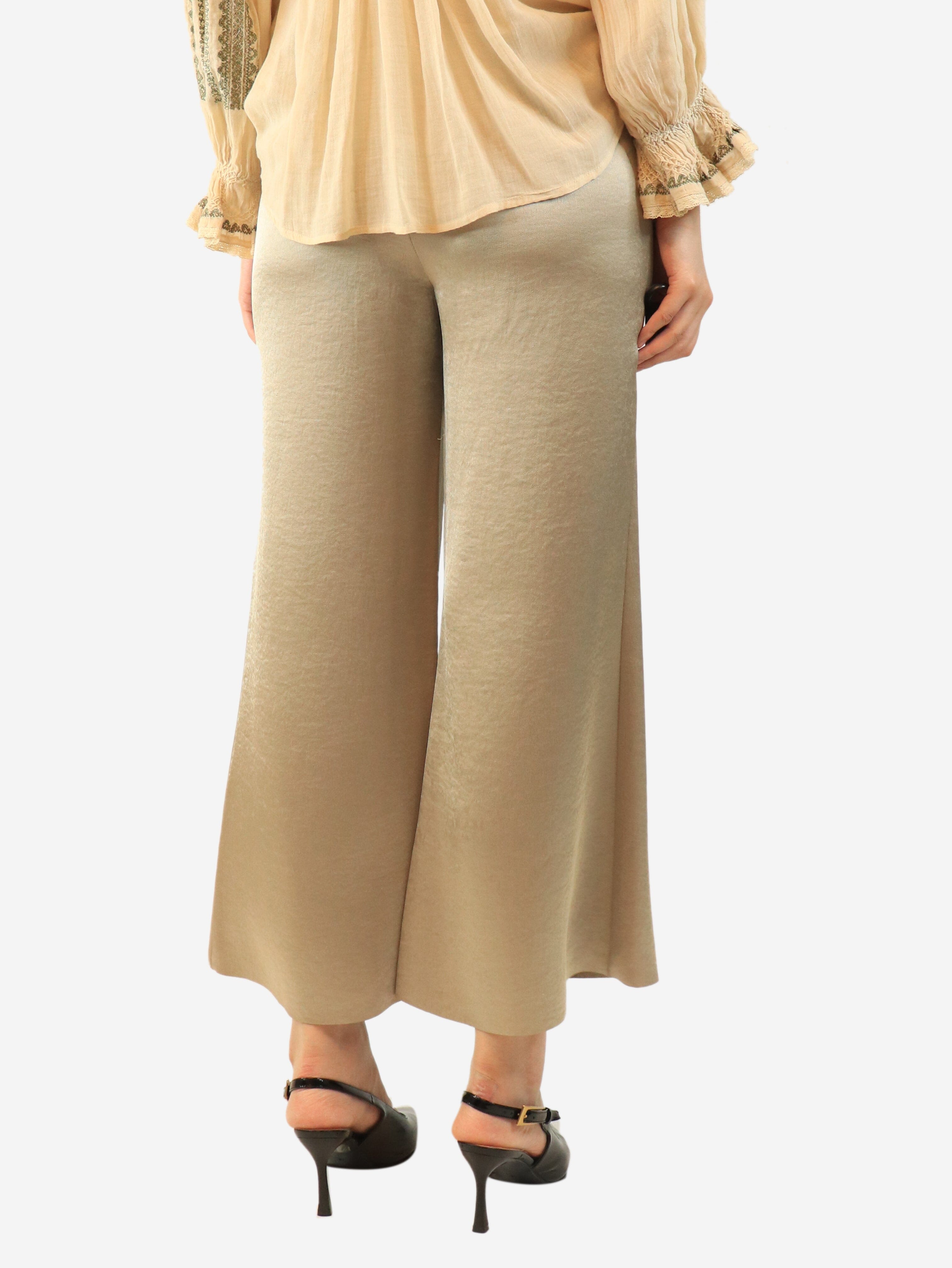 Champagne satin trousers - size UK 8 Trousers Vince 