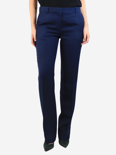 Blue tapered wool trousers - size UK 12 Trousers Celine 