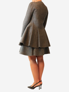 Grey two piece wool dress and coat - size UK 8 Sets Christian Dior 