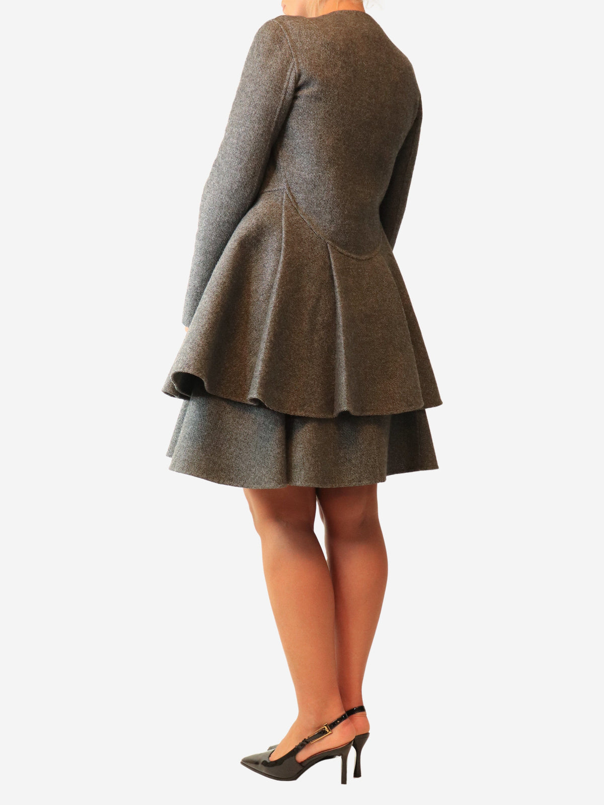 Grey two piece wool dress and coat - size UK 8 Sets Christian Dior 