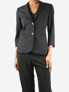 The Row Black wool blazer - size UK 8