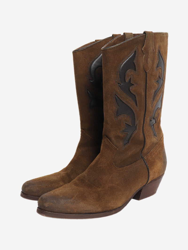 Brown suede Curtis boots - size EU 38 Boots Ba&sh 