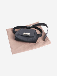 Bottega Veneta Black Geometric leather belt bag