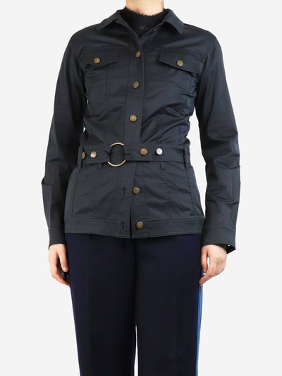 Washed black utility jacket - size UK 12 Coats & Jackets Saint Laurent 