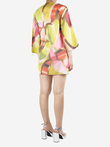 Missoni Multicoloured boat neck printed silk mini dress - size UK 8