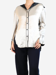 Yuzefi Ecru satin blouse - size S
