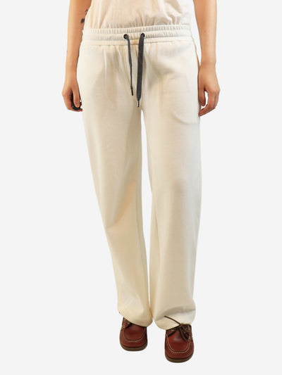 White straight-leg joggers - size S Trousers Brunello Cucinelli 