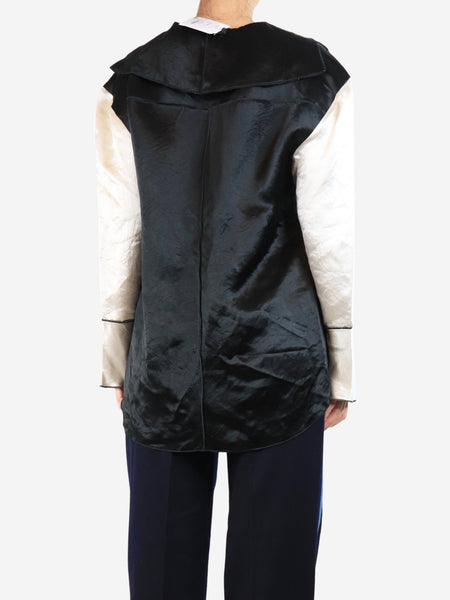 Ecru satin blouse - size S alternate image