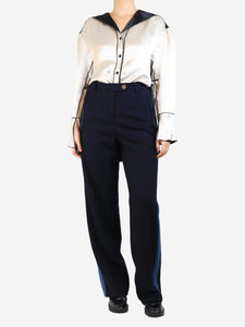 Chanel Navy wool trousers - size UK 12