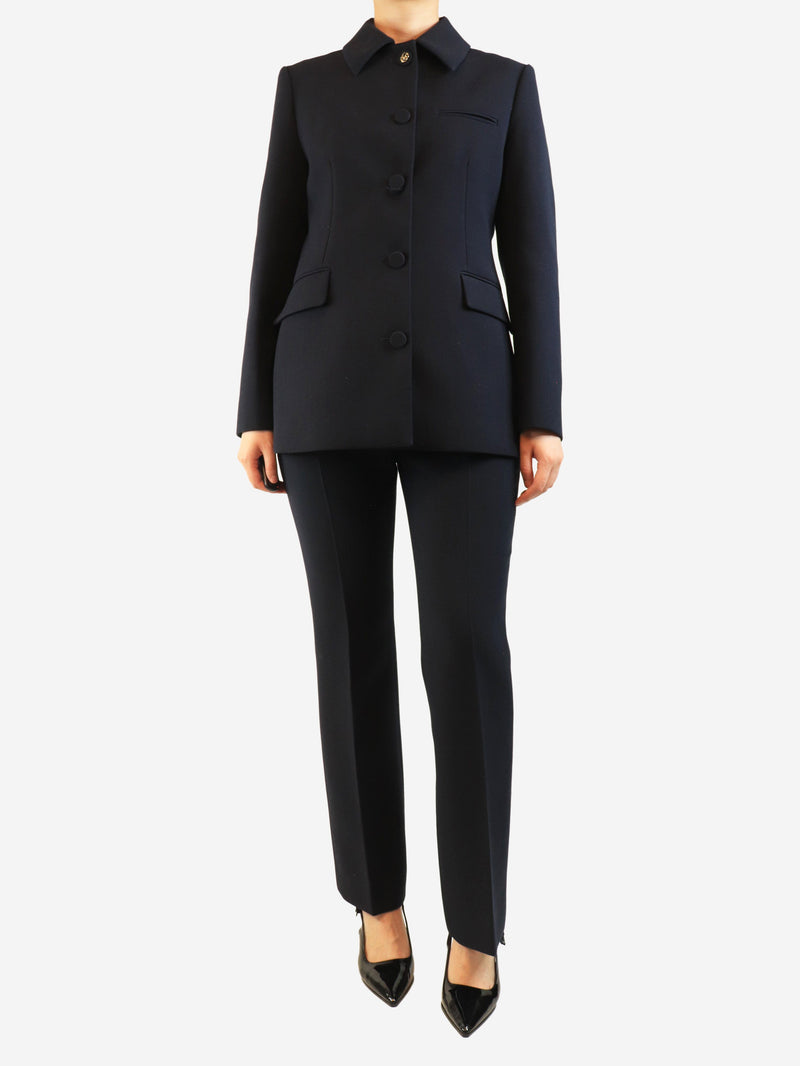 Navy wool jacket and trouser set - size UK 10 Sets Gucci 