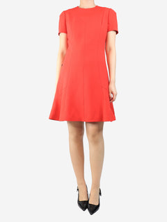 Red short-sleeve midi dress - size UK 10 Dresses Louis Vuitton 