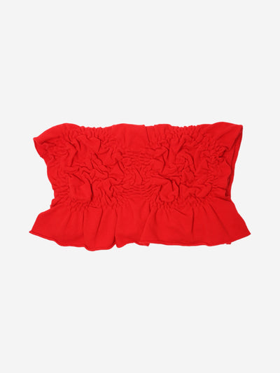 Red textured cashmere-blend scarf - size Scarves Simone Rocha 