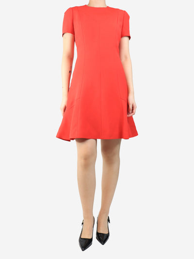 Red short-sleeve midi dress - size UK 10 Dresses Louis Vuitton 