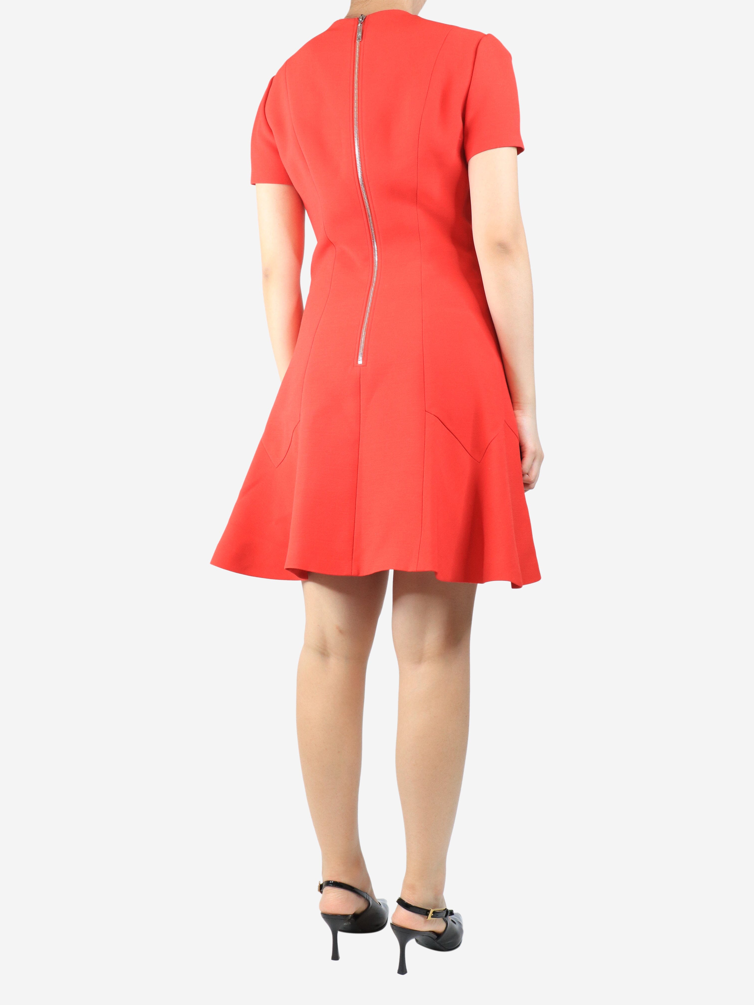 Red short-sleeve midi dress - size UK 10 Dresses Louis Vuitton 