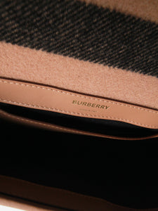 Burberry Brown Lola wool striped shoulder bag