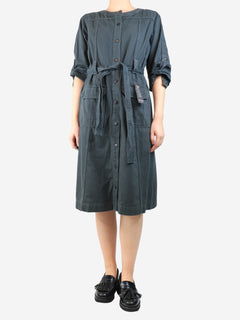 Clay Matilda multi stitch midi dress - size UK 14 Dresses Wyse 