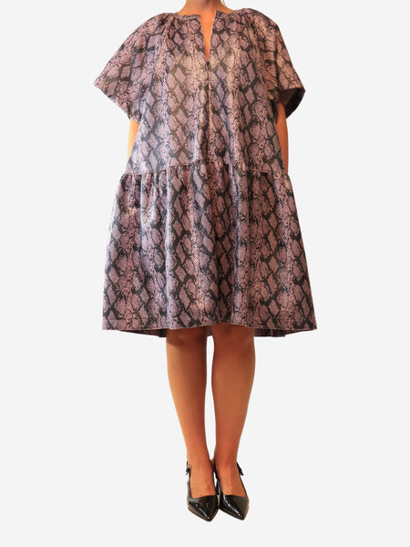 Purple Kaitlyn snake-print mini dress - size UK 12 product image