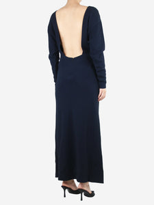 Alessandra Rich Blue open-back maxi dress - size UK 10