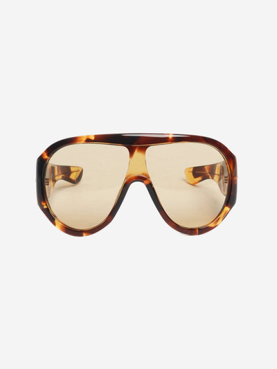 Brown tortoise shell oversized aviator sunglasses Sunglasses Bottega Veneta 