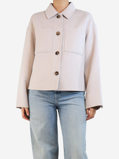 Light grey cropped wool shacket - size UK 10 Coats & Jackets Arma 