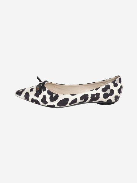 Vintage grey leopard-print ballet flats - size EU 37 product image