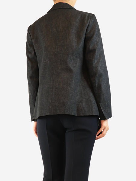 Black denim jacket - size UK 8 alternate image