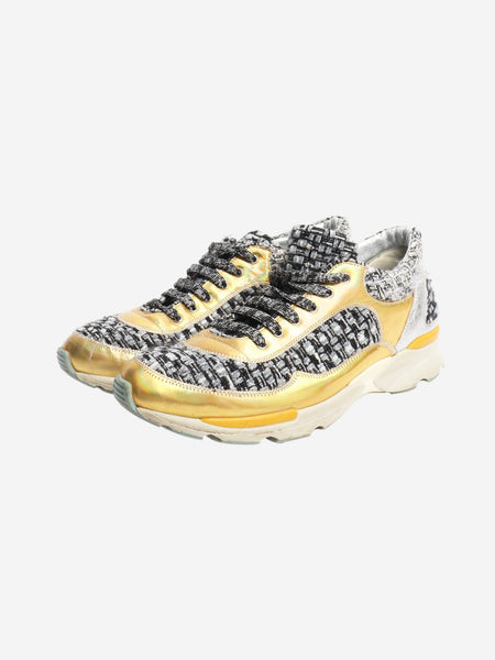 Tweed lurex trainers - size EU 38 (UK 5) alternate image