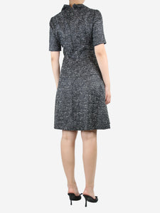 Oscar De La Renta Grey tweed midi dress - size UK 8