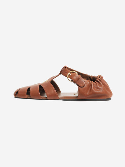 Oak Ruches fisherman sandals - size EU 38 Flat Sandals Miu Miu 