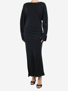 Marni Black boat-neck maxi dress - size UK 10