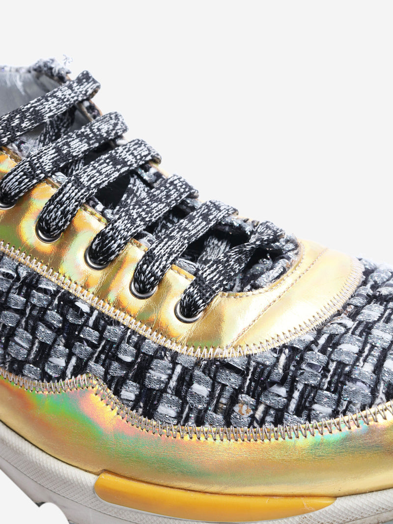 Tweed lurex trainers - size EU 38 (UK 5) Trainers Chanel 