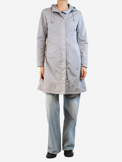 Grey lightweight shell parka - size UK 10 Coats & Jackets Moncler 