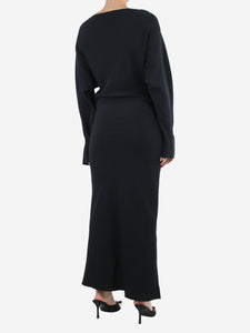 Marni Black boat-neck maxi dress - size UK 10