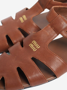 Miu Miu Oak Ruches fisherman sandals - size EU 38