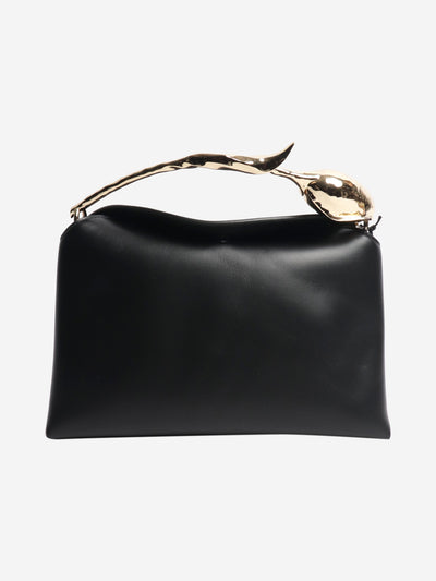 Black leather bloom top handle bag Bags Erdem 