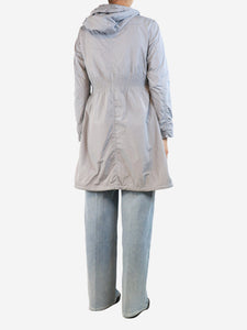 Moncler Grey lightweight shell parka - size UK 10