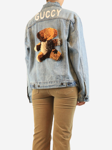 Blue denim 'Guccy' jacket - size L alternate image