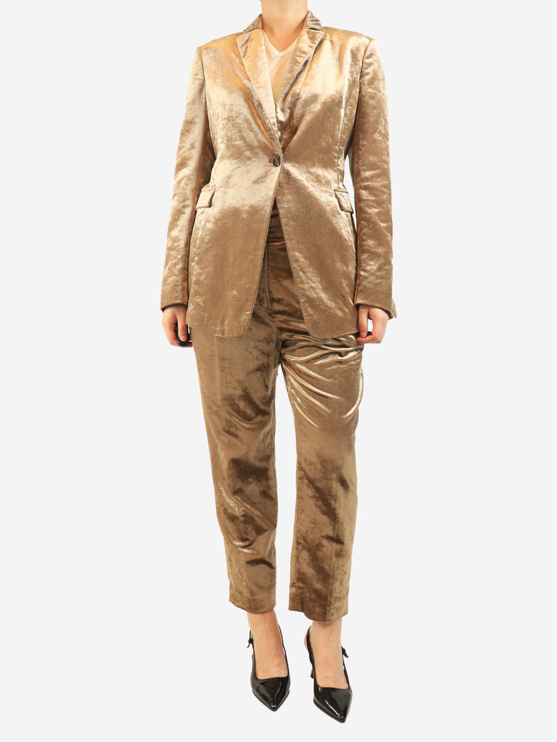 Brown velvet suit set - size UK 10 Suits Brunello Cucinelli 