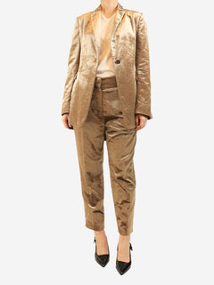 Brown velvet suit set - size UK 10 Suits Brunello Cucinelli 