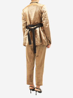 Brown velvet suit set - size UK 10 Suits Brunello Cucinelli 