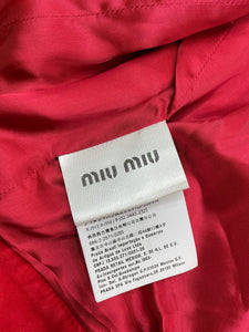 Miu Miu Red studded suede jacket - size UK 6