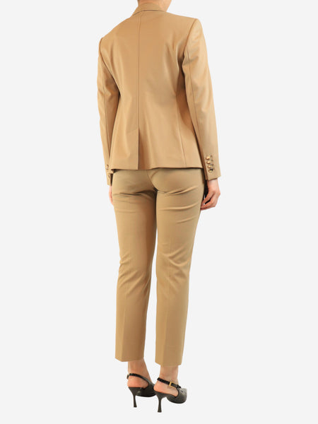 Camel two-piece suit set - size UK 10 alternate image