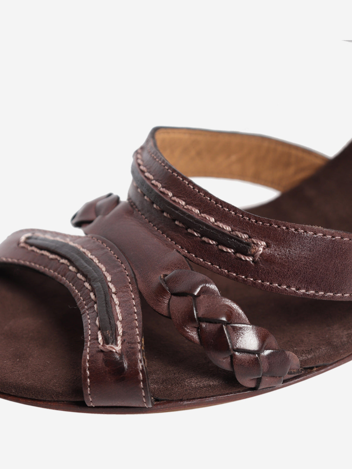 Brown leather heeled sandals - size EU 38 Heels Chloe 