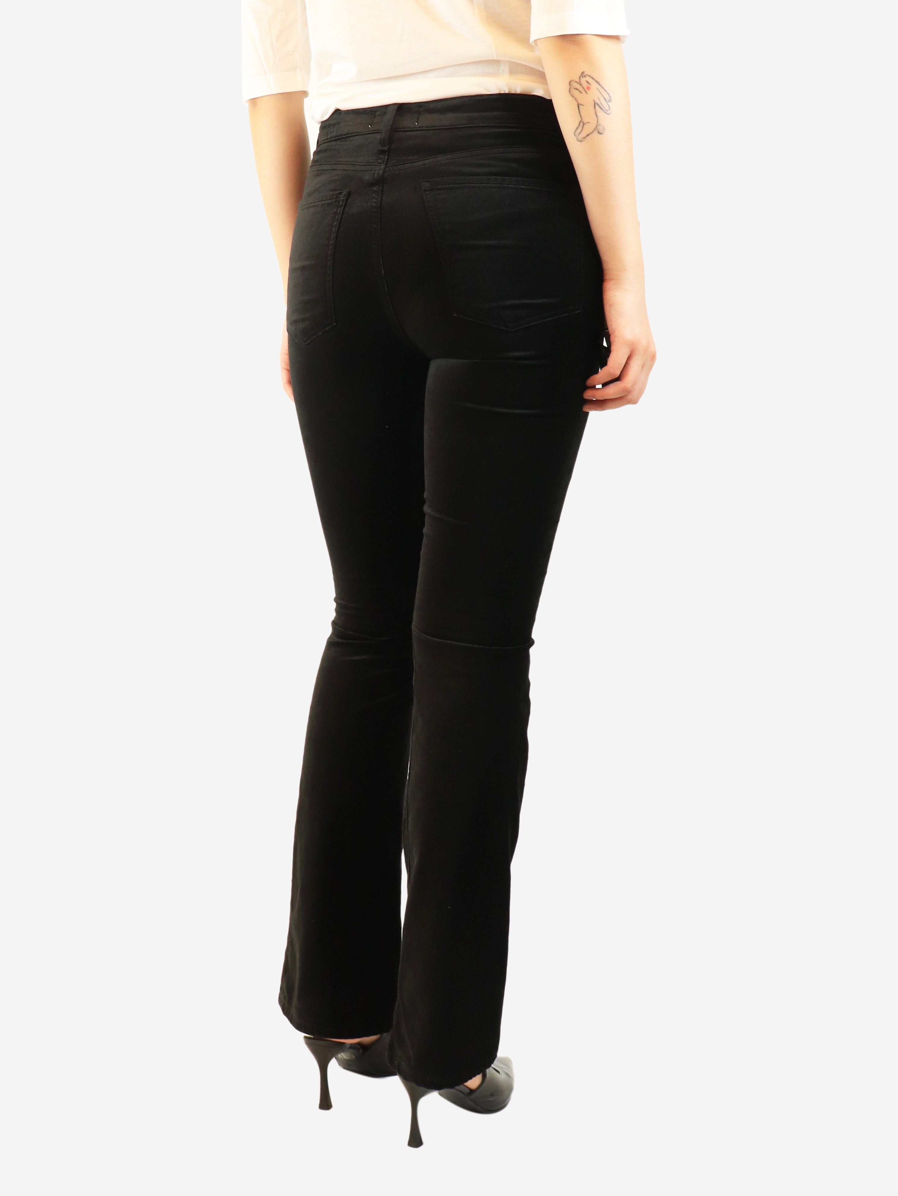 Black velvet jeans - size UK 8 Trousers Agolde 