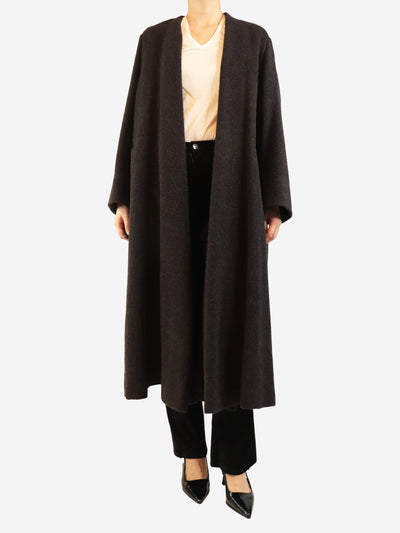 Vintage brown alpaca knit coat - size UK 10 Coats & Jackets Hermes 