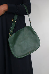 Celine Green leather shoulder bag